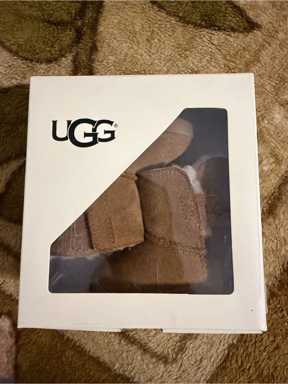 UGG Baby Chestnut Brown Suede Booties